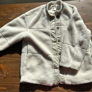 H&M Cream Sherpa Puffer Jacket